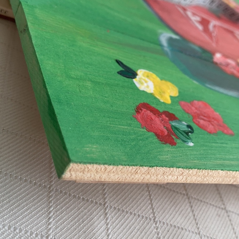 PICK JOY handmade painting on wood farmhouse floral pickup truck made by me - Picture 13 of 16
